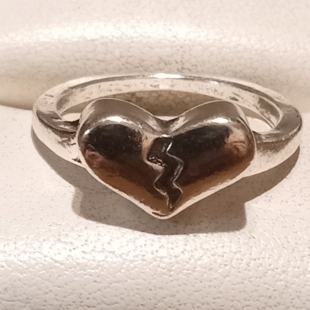 Sterling Silver Broken Heart Ring